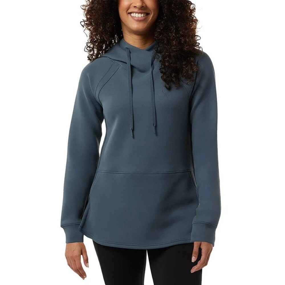32 Degrees Women Med Soft Tech Hoodie Raglan Pullover Kangaroo Sweatshirt Top